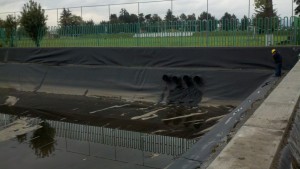 PETAR recubierta con geomembrana HDPE